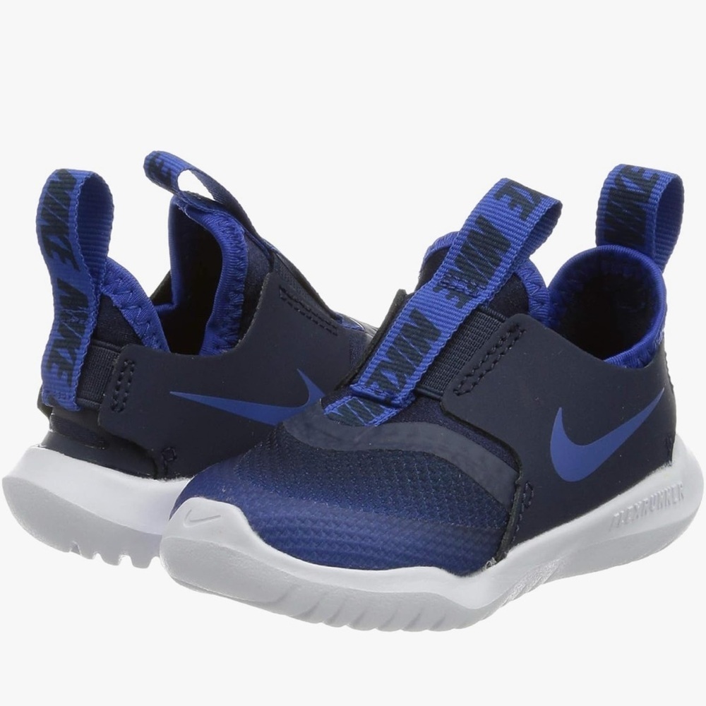 Nike Flex Runner Kids Blue Athletic Shoes sz 4c nwb